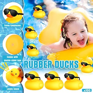 Foto 3 | Foto 3 | Rubber Ducks Chivao 100 Unidades Con 100 Gafas De Sol Para Fiestas Infantiles - Venta Internacional.