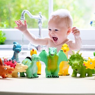 Foto 3 | Foto 3 | Bath Toys Hely Cancy Con Forma De Dinosaurio Sin Moho Para Niños De 4 A 8 Años - Venta Internacional.
