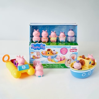 Foto 7 | Foto 7 | Set De Juguetes De Baño Tomy Peppa Pig Boat Adventure 18m+ Con 2 Barcos - Venta Internacional.