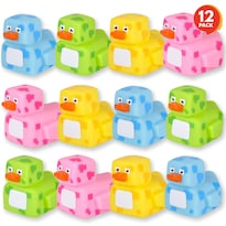 Rubber Duckies Artcreativity Pixelados de 5,7 cm para Baño Paquete de 12 Unidades - Venta Internacional