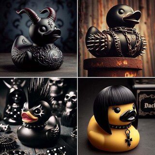 Foto 3 | Foto 3 | Juguete De Baño Rubber Duck Satan Gothic Punk Rock Coleccionable - Venta Internacional.