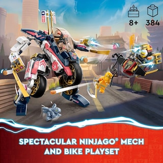Foto 2 | Foto 2 | Venta Internacional - Lego Ninjago Sora's Transforming Mech Bike Racer 71792 Ninja