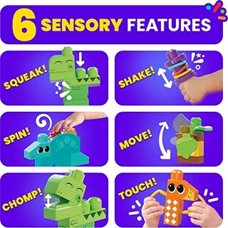 Foto 3 | Foto 3 | Venta Internacional - Juguete De Construcción Mega Bloks Fisher Price Sensory Squeak N Cho