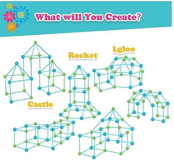 Foto 5 | Foto 5 | Venta Internacional - Kit De Construcción Construction Fort Para Niños, 85 Piezas, Ultimate Con Ge