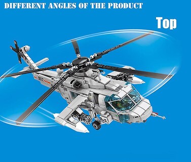 Foto 2 | Foto 2 | Venta Internacional - Helicóptero De Juguete Building Blocks Para Niños Con Material Abs