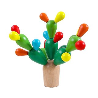 Foto 1 | Foto 1 | Venta Internacional - Bloques De Madera Toy Building, 29 Unidades, Balanceo De Cactus Con 450 G