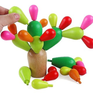 Foto 3 | Foto 3 | Venta Internacional - Bloques De Madera Toy Building, 29 Unidades, Balanceo De Cactus Con 450 G