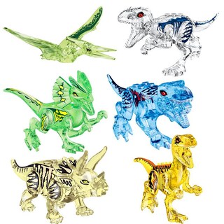 Foto 1 | Foto 1 | Bloques De Construcción, Juguetes, Dinosaurios De Cristal Jurásico, 6 Unidades - Venta Internacional.
