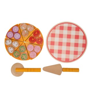 Foto 1 | Foto 1 | Juego De Pizza De Madera De 27 Piezas Para Niños Mayores De 3 Años Con Comida - Venta Internacional.