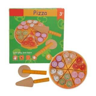 Foto 2 | Foto 2 | Juego De Pizza De Madera De 27 Piezas Para Niños Mayores De 3 Años Con Comida - Venta Internacional.