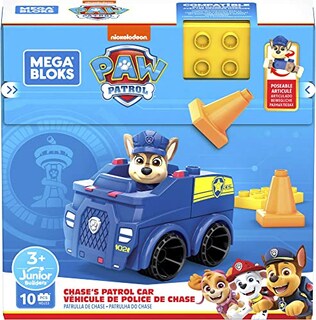 Foto 5 | Foto 5 | Mega Bloks Paw Patrol Chase's Patrol Car, Construyendo Juguetes Para Niños Pequeños - Venta Internacional.