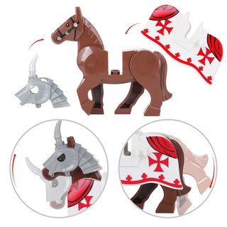 Foto 3 | Foto 3 | Figuras de Caballo Mooxi para Bloques de Construcción 10 Piezas -Venta Internacional