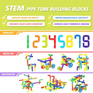 Foto 3 | Foto 3 | Kit de Construcción de Tubos de Juguete Stem 175 Piezas para Niños - Venta Internacional