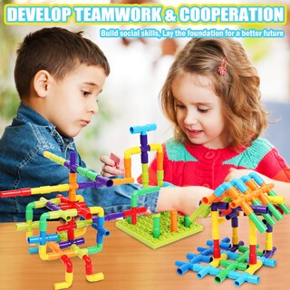 Foto 6 | Foto 6 | Kit de Construcción de Tubos de Juguete Stem 175 Piezas para Niños - Venta Internacional