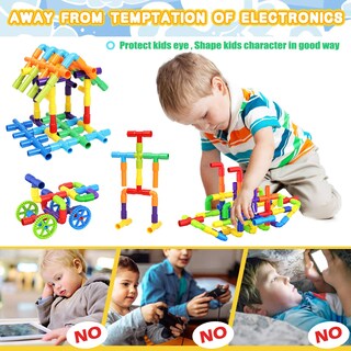 Foto 7 | Foto 7 | Kit de Construcción de Tubos de Juguete Stem 175 Piezas para Niños - Venta Internacional