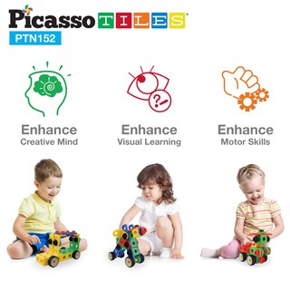 Foto 3 | Foto 3 | Set De Bloques De Construcción Picassotiles Ptn152 Con Libro De Ideas Para Mayores De 3 Años - Venta Internacional
