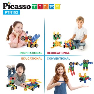 Foto 5 | Foto 5 | Set De Bloques De Construcción Picassotiles Ptn152 Con Libro De Ideas Para Mayores De 3 Años - Venta Internacional