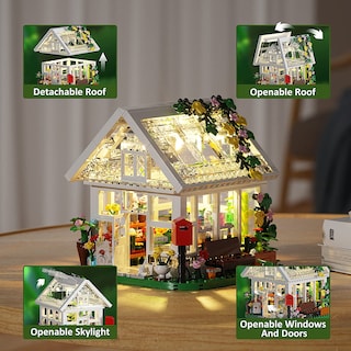 Foto 2 | Foto 2 | Set de Construcción Flower House Building Boat con Luz Led 597 Piezas - Venta Internacional