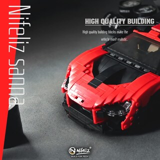 Foto 3 | Foto 3 | Bloques de Construcción Nifeliz Super Car Sanna a Escala 1:12 1182 Unidades - Venta Internacional