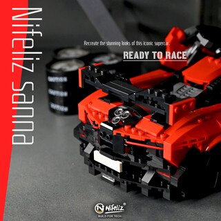 Foto 6 | Foto 6 | Bloques de Construcción Nifeliz Super Car Sanna a Escala 1:12 1182 Unidades - Venta Internacional