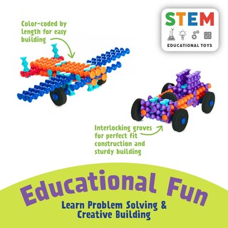 Foto 5 | Foto 5 | Juego de construcción Playstix Vehicles de Popular Playthings con 130 piezas