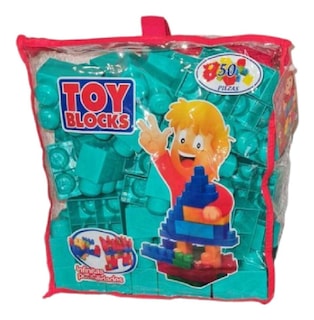 Foto 2 | Foto 2 | Bloques de Construcción Toy Blocks Azul 50 Piezas - Venta Internacional.