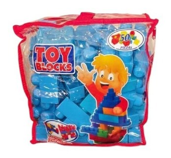 Foto 2 | Foto 2 | Bloques de Construcción Toy Blocks Azul 50 Piezas - Venta Internacional.