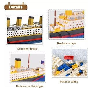 Foto 4 | Foto 4 | Set de Construcción Titanic Modelo 3d 1860 Piezas con Caja - Venta Internacional
