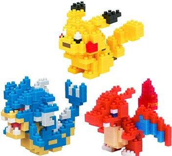 Foto 1 | Foto 1 | Paquete Nanoblock De 3 Sets: Gyarados, Charizard Y Pikachu - Venta Internacional.