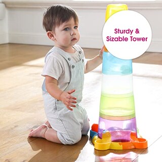 Foto 3 | Foto 3 | Stacking Toys Edushape Stack & Drop Tower, Juego De 14 Piezas Para Bebé - Venta Internacional.