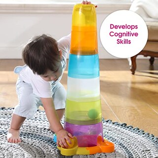 Foto 5 | Foto 5 | Stacking Toys Edushape Stack & Drop Tower, Juego De 14 Piezas Para Bebé - Venta Internacional.