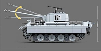 Foto 4 | Foto 4 | Set De Juguetes Building Blocks Military Ww2 German Panther 121 Tank - Venta Internacional.