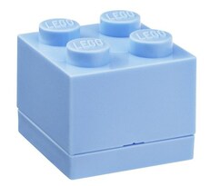 Snack Box Room Copenhagen Lego Mini Brick 4, Color Azul Claro - Venta Internacional.
