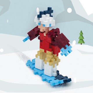 Foto 2 | Foto 2 | Plus Plus — Mini Maker Tube, Snowboarder, 70 Piezas, Tallo D - Venta Internacional.