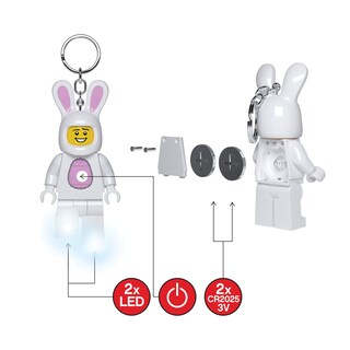 Foto 6 | Foto 6 | Llavero Lego Icónico Con Traje De Conejo Para Hombre, 8,9 Cm, Con Luz Led - Venta Internacional.