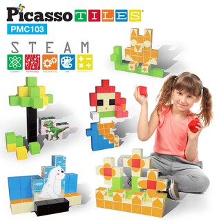 Foto 1 | Foto 1 | Bloques De Construcción Magnéticos De Juguete, Cubos, Picassotiles, 103 Piezas - Venta Internacional.