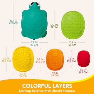 Foto 6 | Foto 6 | Balance Stepping Stones Joyin Turtle Para Niños A Partir De 3 Años (5 Unidades) - Venta Internacional.