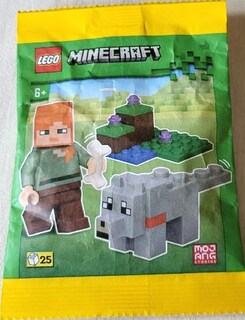 Foto 2 | Foto 2 | Miniset Lego Minecraft De Juguete: Minifigura De Alex Con Lobo - Venta Internacional.