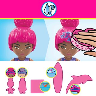 Foto 5 | Foto 5 | Set De Juego De Construcción Mega Barbie Color Reveal Dolphin 5+ Y - Venta Internacional.