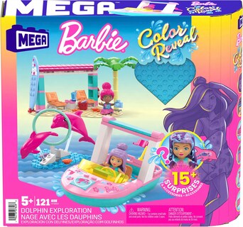 Foto 6 | Foto 6 | Set De Juego De Construcción Mega Barbie Color Reveal Dolphin 5+ Y - Venta Internacional.