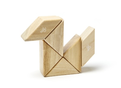 Foto 4 | Foto 4 | Set De 6 Bloques Magnéticos De Madera Con Forma De Prisma De Bolsillo Toy Tegu - Venta Internacional.
