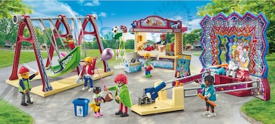 Foto 2 | Foto 2 | Toy Playmobil Fun Fair Con 8 Figuras, Columpio Y Puesto De Aperitivos - Venta Internacional.