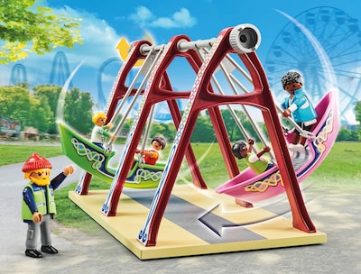 Foto 4 | Foto 4 | Toy Playmobil Fun Fair Con 8 Figuras, Columpio Y Puesto De Aperitivos - Venta Internacional.
