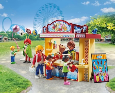 Foto 5 | Foto 5 | Toy Playmobil Fun Fair Con 8 Figuras, Columpio Y Puesto De Aperitivos - Venta Internacional.
