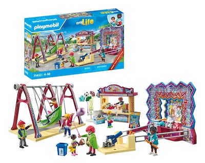 Foto 7 | Foto 7 | Toy Playmobil Fun Fair Con 8 Figuras, Columpio Y Puesto De Aperitivos - Venta Internacional.