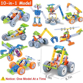 Foto 6 | Foto 6 | Kit De Construcción Tsomtto 10 En 1, Juguetes Stem, 167 Piezas, Para Niños De Más De 5 Años - Venta Internacional.