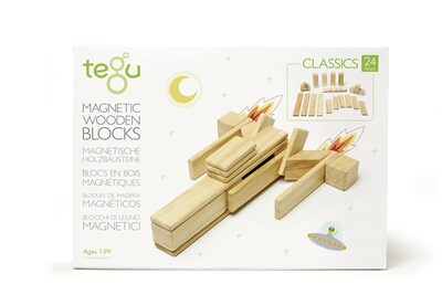 Foto 1 | Foto 1 | Juego De Bloques Magnéticos De Madera Tegu, 24 Piezas, Naturales, De 1 A 99 Años - Venta Internacional.