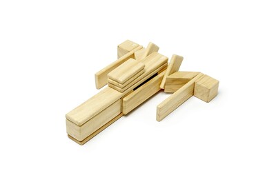 Foto 5 | Foto 5 | Juego De Bloques Magnéticos De Madera Tegu, 24 Piezas, Naturales, De 1 A 99 Años - Venta Internacional.