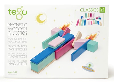 Foto 1 | Foto 1 | Juego De Bloques Magnéticos De Madera Tegu Blossom, 24 Piezas, De 1 A 99 Años - Venta Internacional.