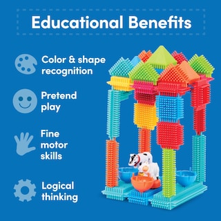 Foto 2 | Foto 2 | Building Blocks Battat Bristle Blocks 113 Piezas Con Estuche De Almacenamiento - Venta Internacional.